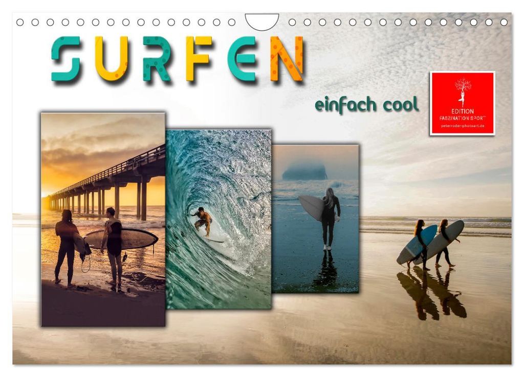 Surfen - einfach cool (Wandkalender 2027 DIN A4 quer), CALVENDO Monatskalender