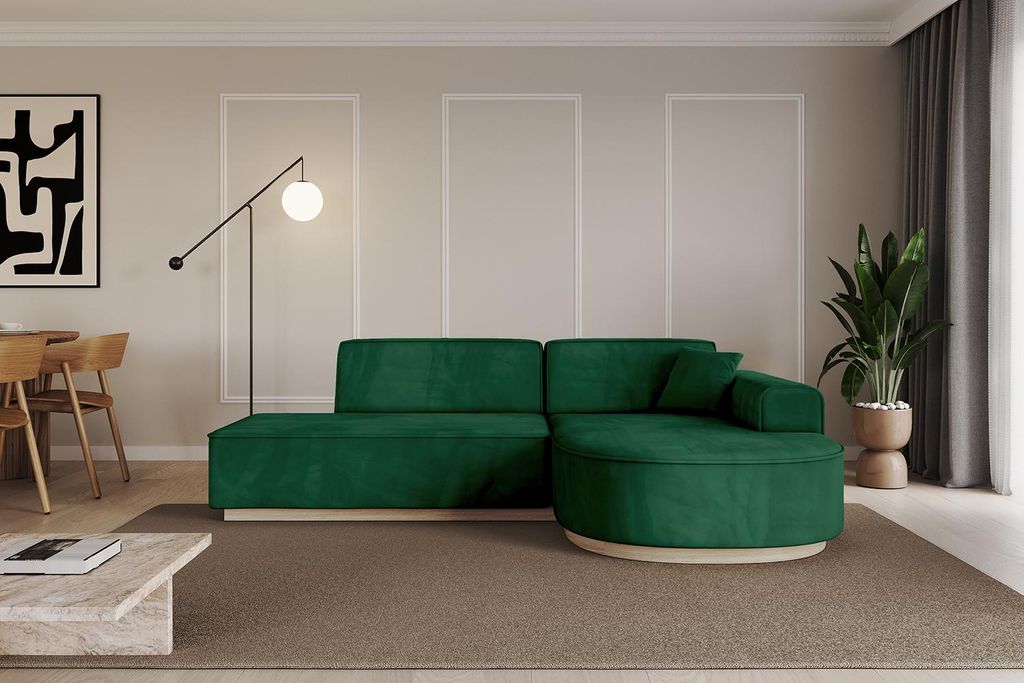 ALTDECOR Ecksofa in L-Form ARRIO-L1 - 243x171x83 cm Braun - Corner Sofa Bett Eckcouch Couch Wohnlandschaft Cauchsofa