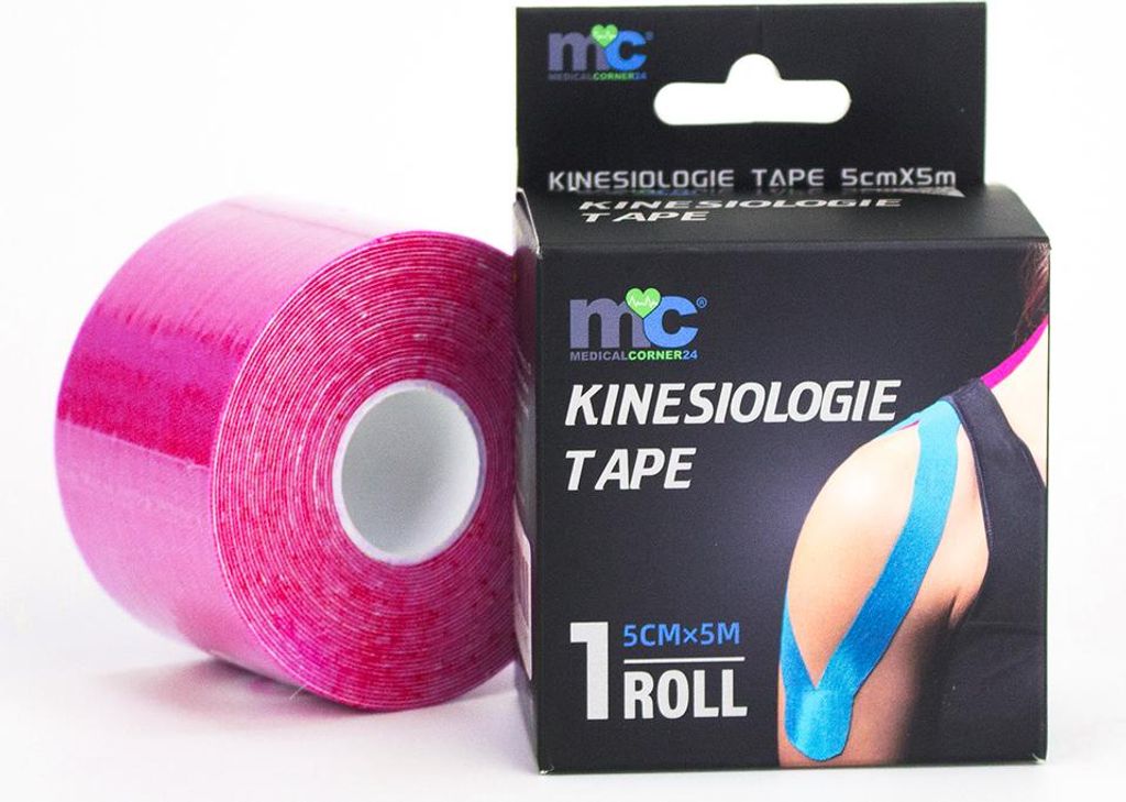 Medicalcorner24 Power Kinesiologie Tape pink 5 cm x 5 m