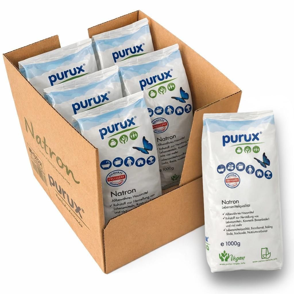 Natron Pulver 1kg, Lebensmittelqualität nachhaltig Produktbild 
