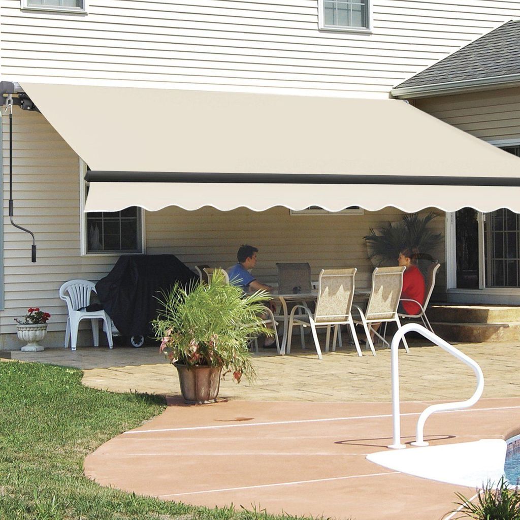 Gelenkarmmarkise 250 × 200 cm Markise mit Handkurbel Balkon Produktbild 