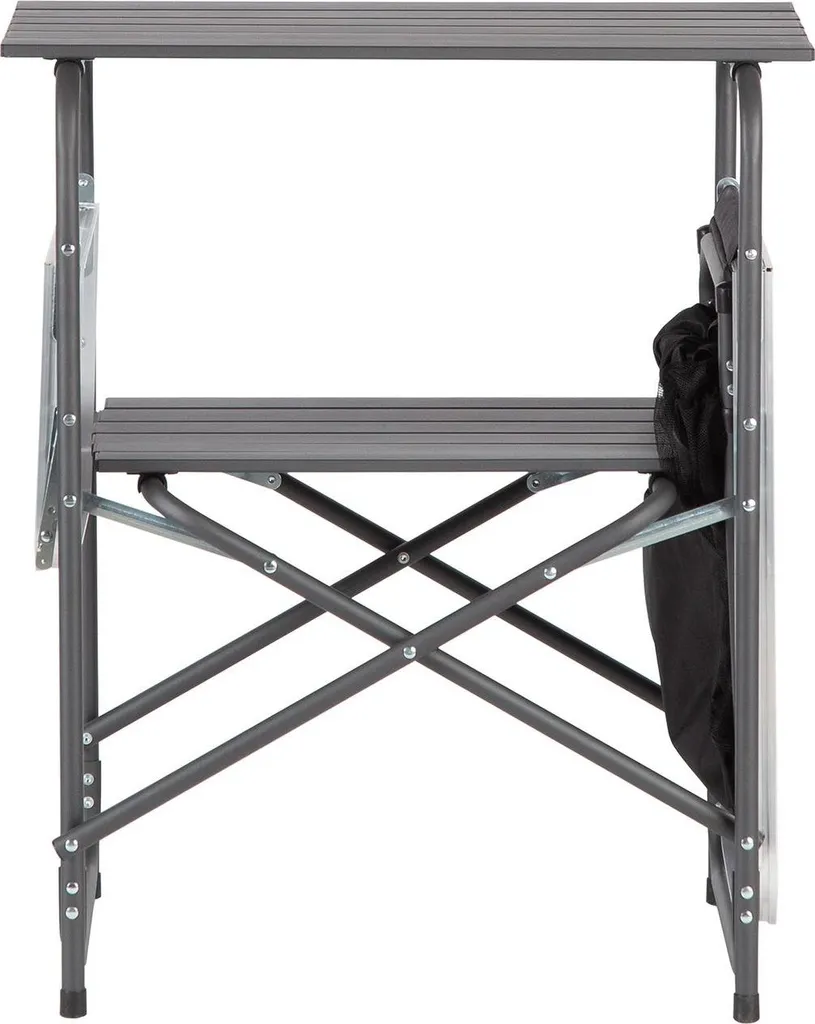 Armoire de camping pliable compacte - Unité de rangement grise 97cm - 4