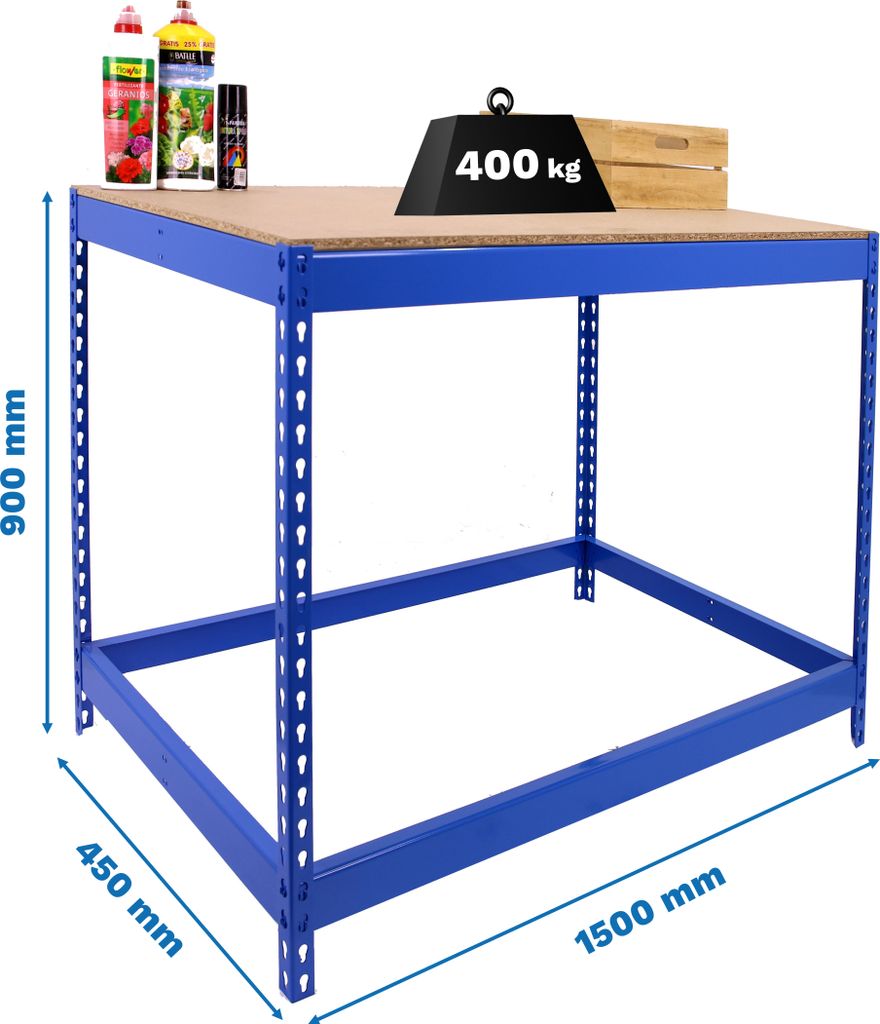 Metallarbeitstisch und Montage ohne Parafuses SIMONWORK BASIC 1 901545-1 AZUL/MADEIRA