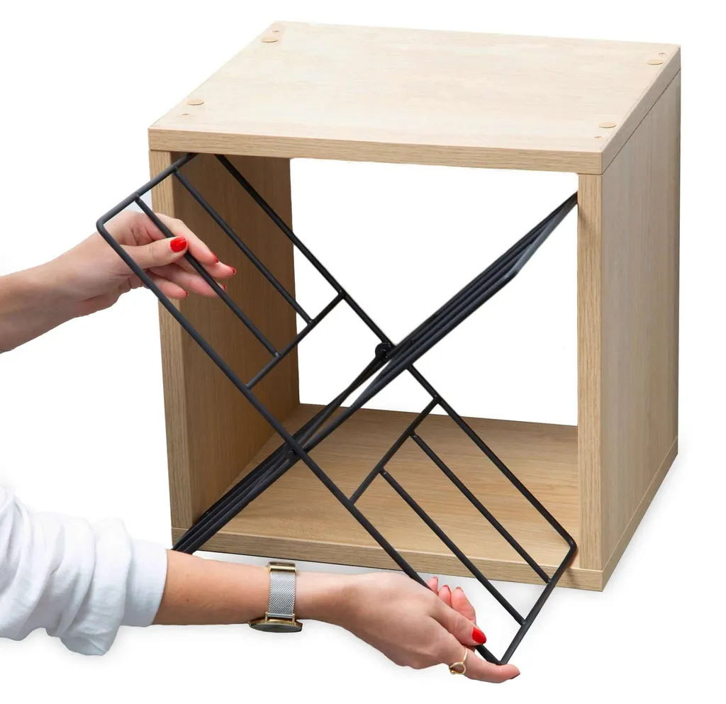 Support bouteilles en bois Mâcon robuste et compact - 12 emplacements