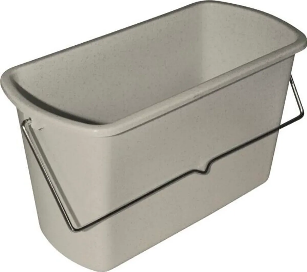 Seau rectangulaire grand format 45cm avec anse renforcée pour balai plat