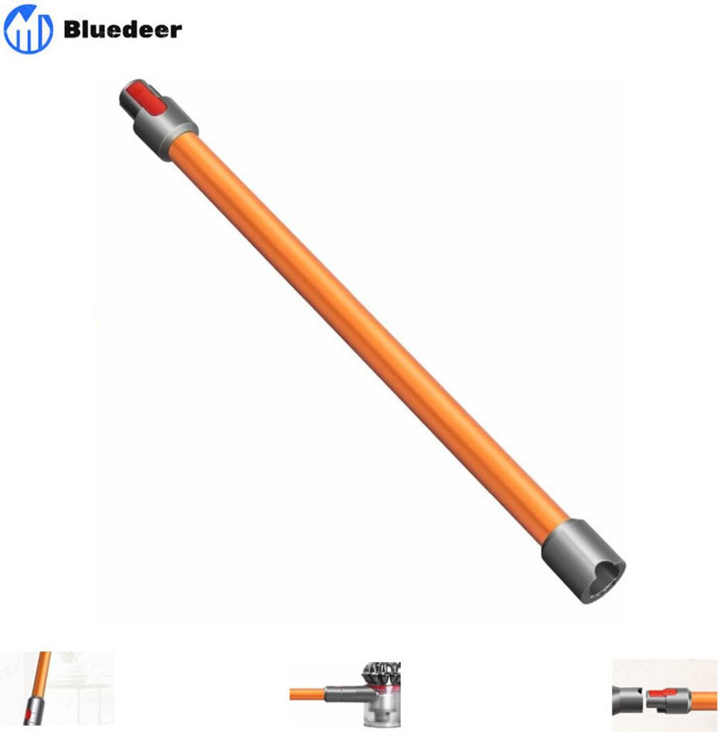 Ersatz-Verlängerungsrohr für Dyson V11V10 V7 V8 Akku-Staubsauger, Aluminium-Verlängerungsrohr, ausziehbarer Stab (Orange)