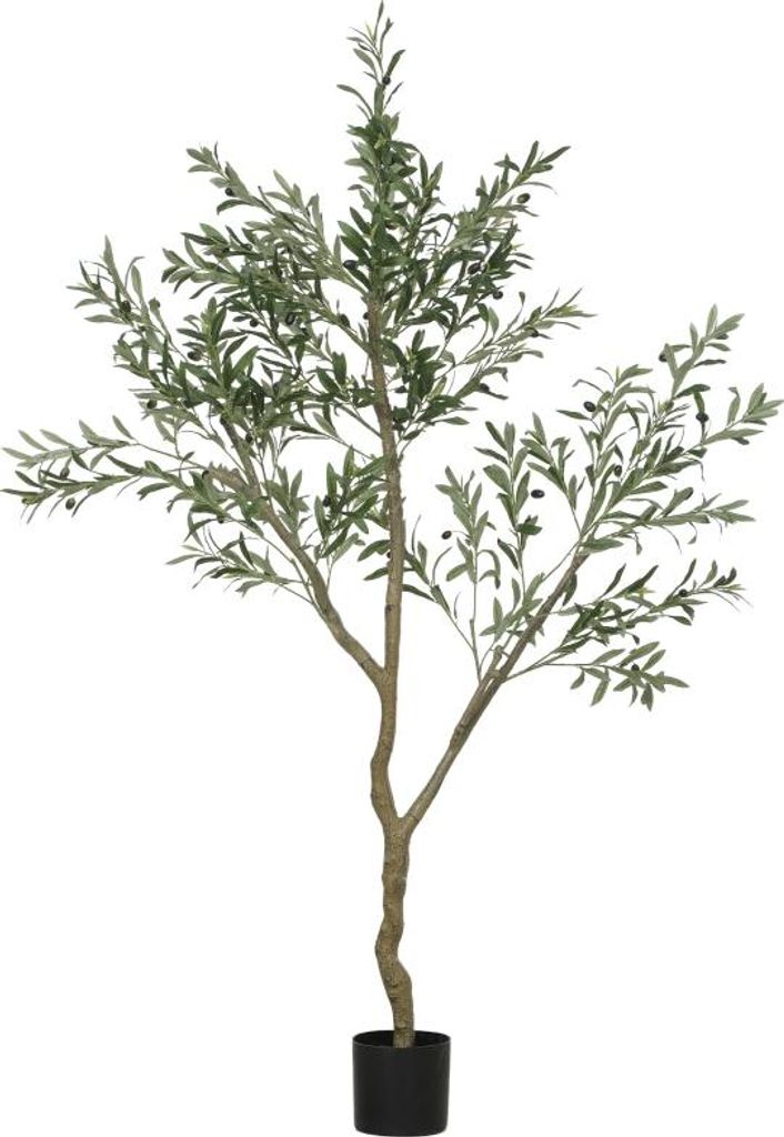 Fortuna Lai Künstlicher Olivenbaum groß 180 cm Kunstpflanze Künstliche Pflanzen Olivenbaum im Topf, Kunstbaum wie echt mit Kunstgras, Kunstmoos ...