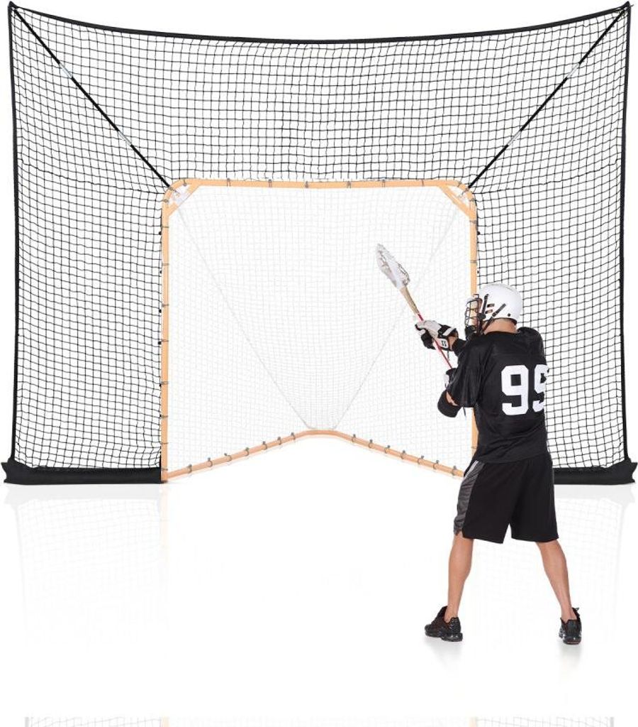 VEVO Hockey Lacrosse Tor 360x279cm Backstop - Erweitertes Trainingsnetz - Sportgeräte für Training und Spiel