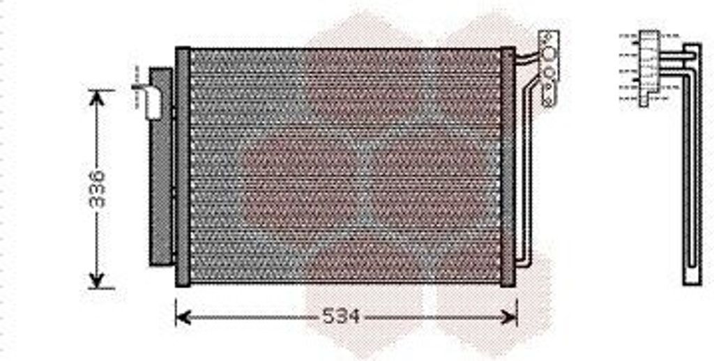 VAN WEZEL 06005281 - OE 64536914216 Klimakondensator mit Trockner für X5 (E53)