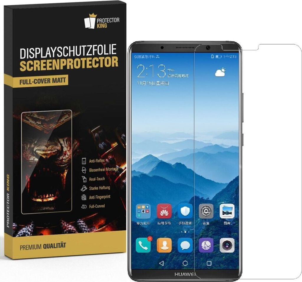 2x Displayfolie für Huawei Mate 10 Pro FULL COVER Displayschutzfolie ULTRA KLAR