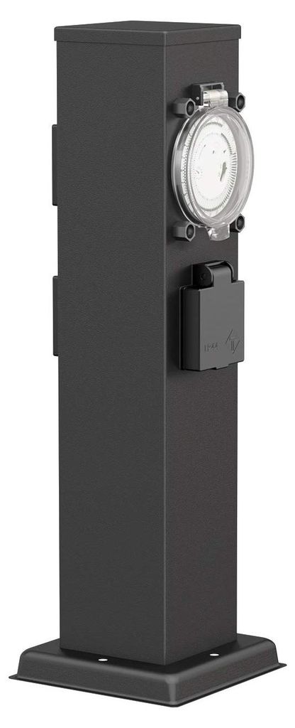 ledscom.de Buitenstopcontactpaal Polly, IP44, met timer, Productafbeelding 