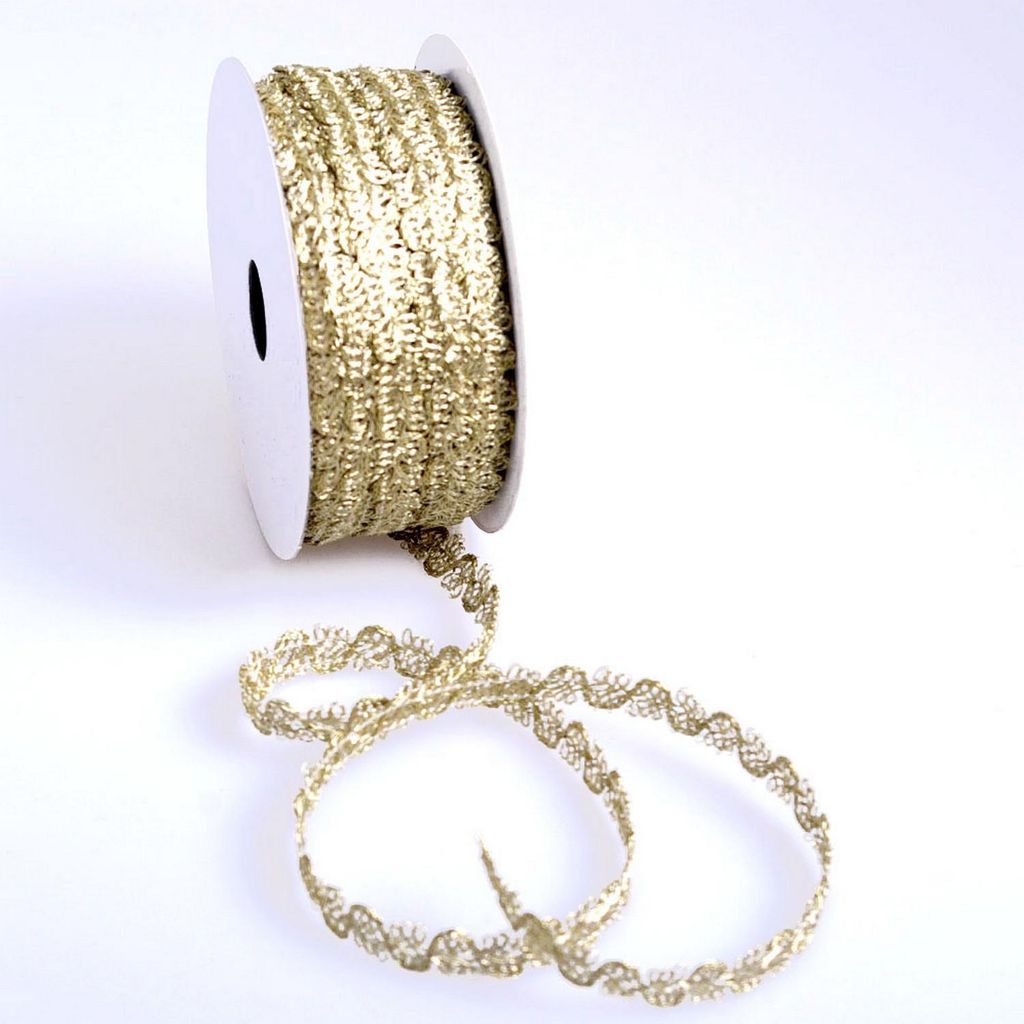 Dekolitze aus feinen Goldfäden -10mm - 20m - col. 02 mattes Gold - 93490-10-20-02
