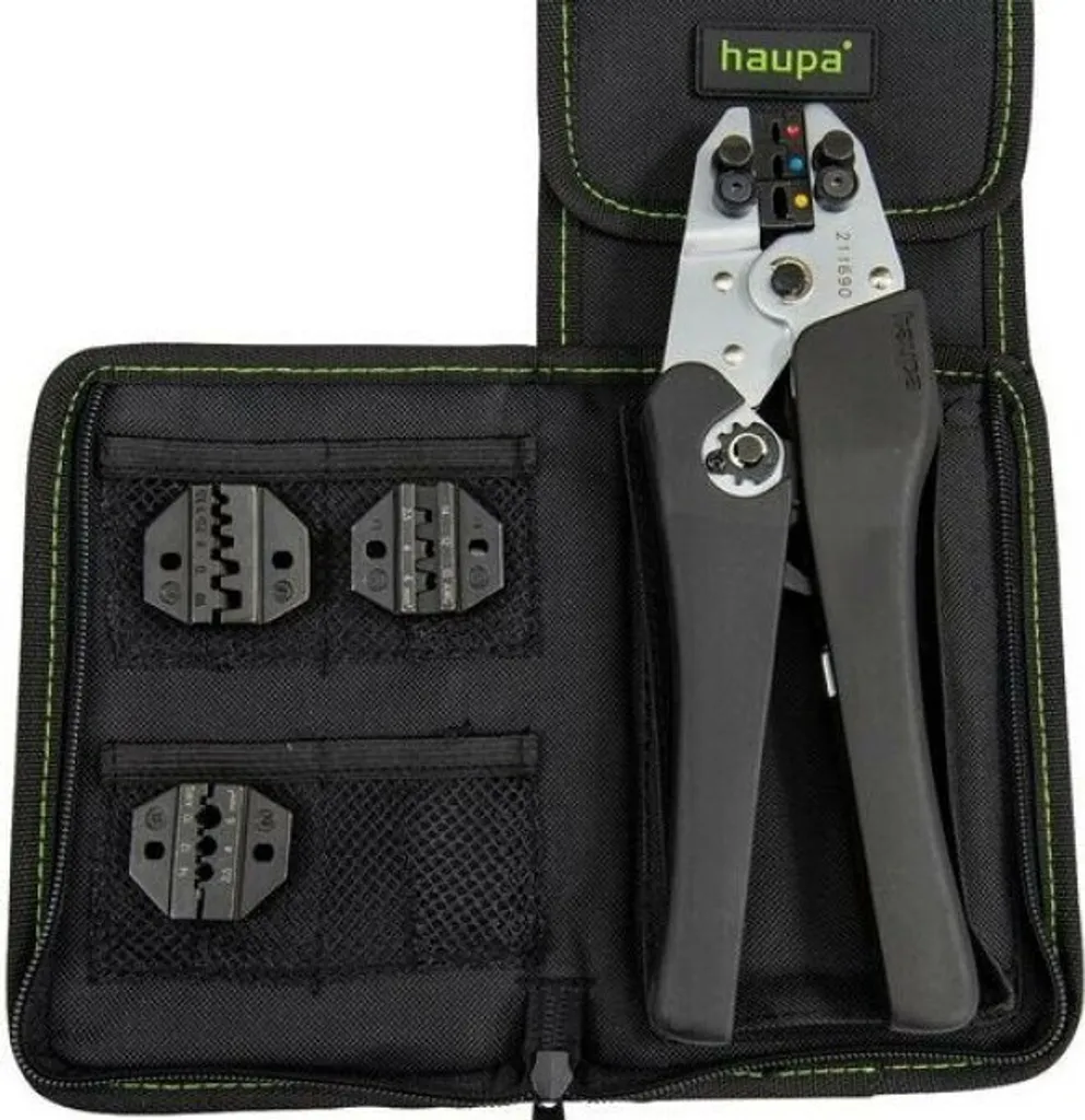 Mallette de sertissage solaire HAUPA 211697 avec pinces et accessoires