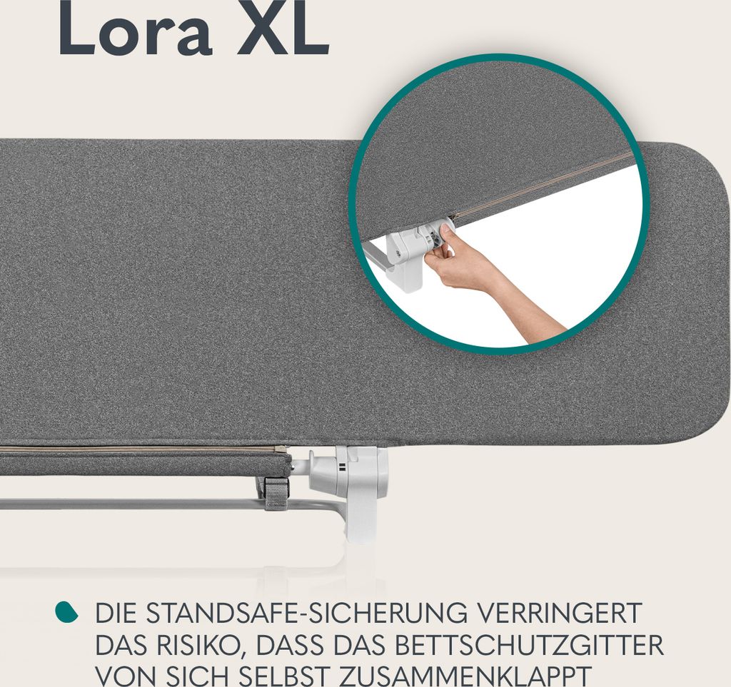 Lionelo Bettschutzgitter LORA XL Set, Einfach und intuitiv Produktbild 3
