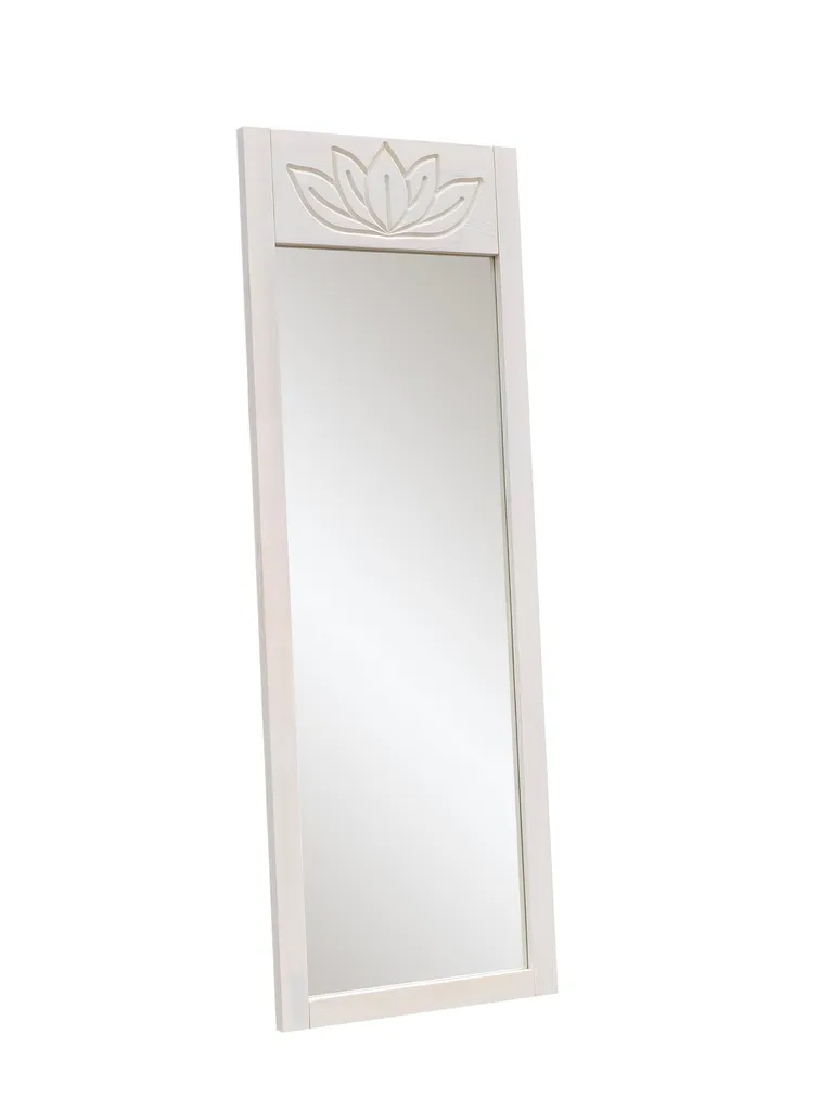 Skye Decor Lotus Miroir Cheval Blanc en Bois Massif 55 x 155 cm Chic - 6