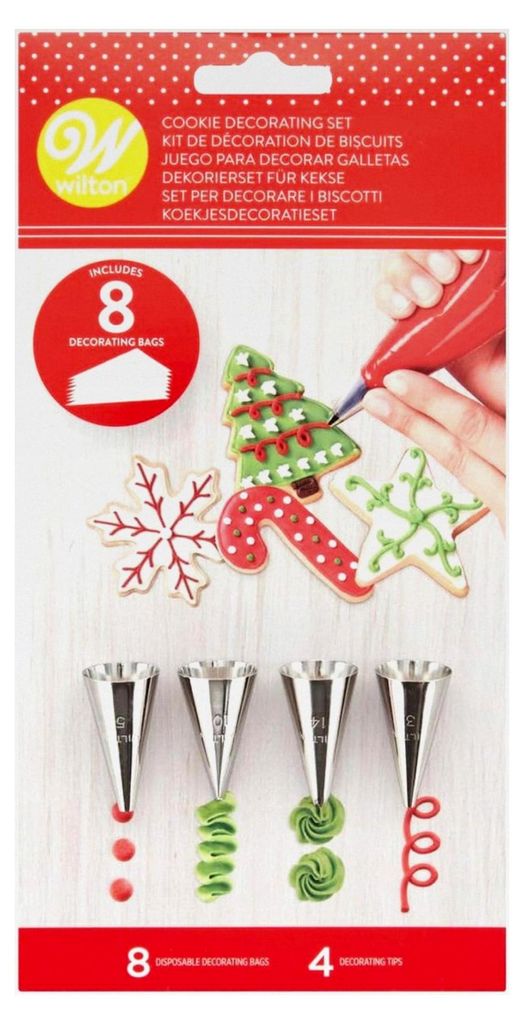 Spritzdüsen Set Weihnachten, Edelstahl Spritztüllen zum Dekorieren von Weihnachtsplätzchen oder Weihnachtskuchen