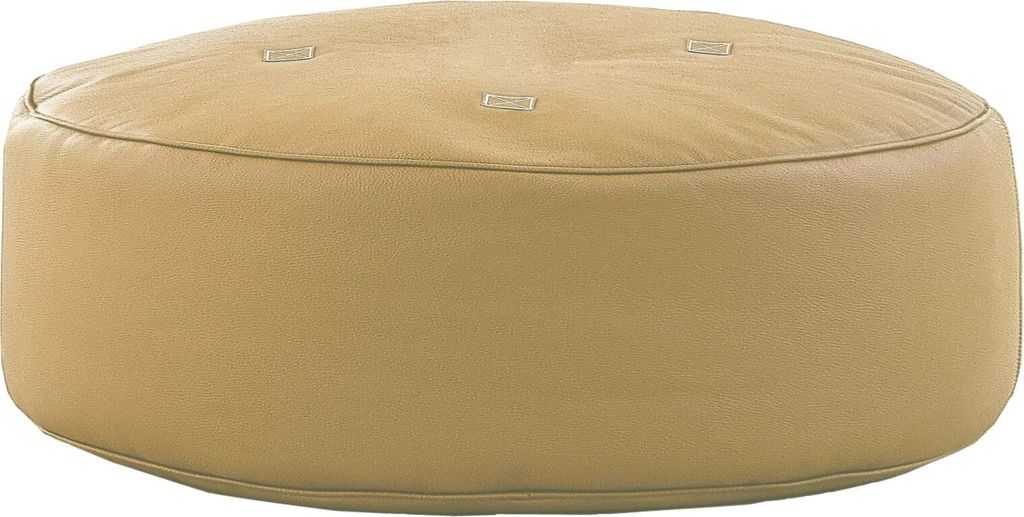 Pouf Leder Serie Vollmond, 110 cm breit, 55 cm tief, 40 cm Produktbild 