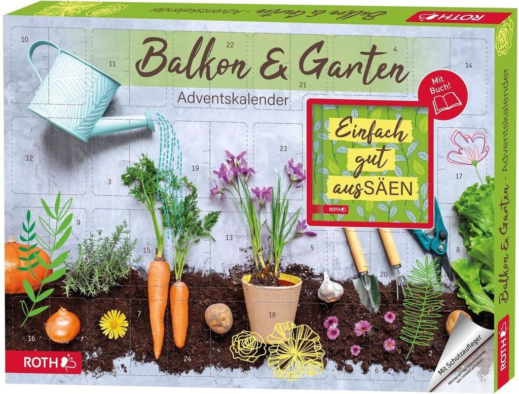 ROTH Adventskalender Balkon & Garten – 24 Samentütchen mit Aussaat-Tipps | Natürlich durch den Advent