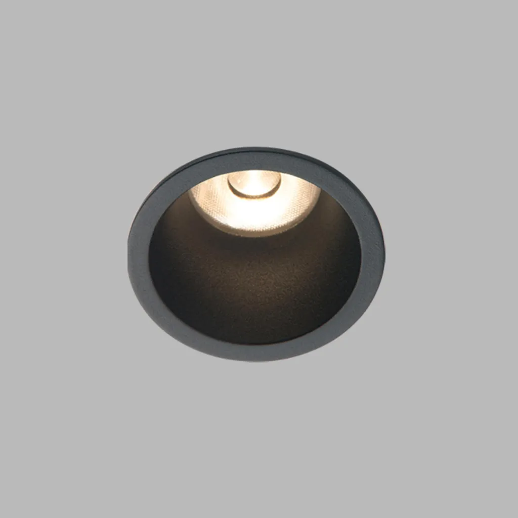 Luminaire encastré noir 6W RAY S LED2 spot dimmable et compact