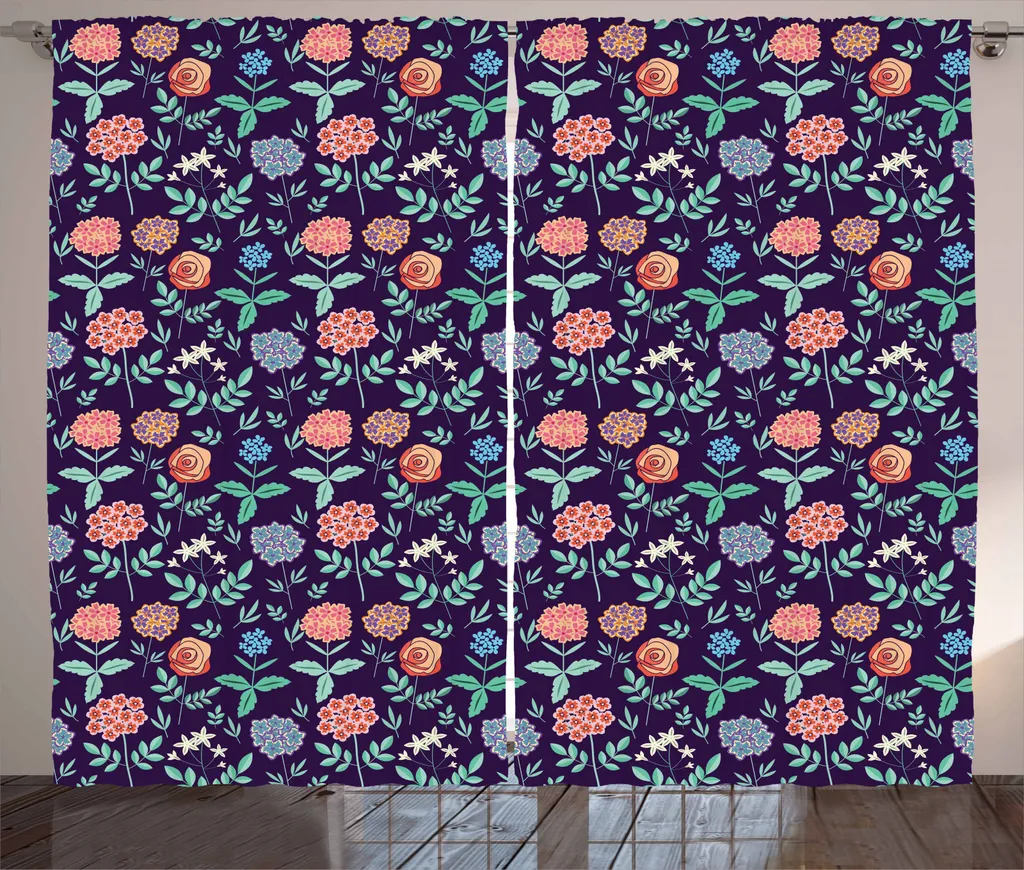 Tenda Rustica Floreale ABAKUHAUS 280x245 cm - Eleganza Multicolore