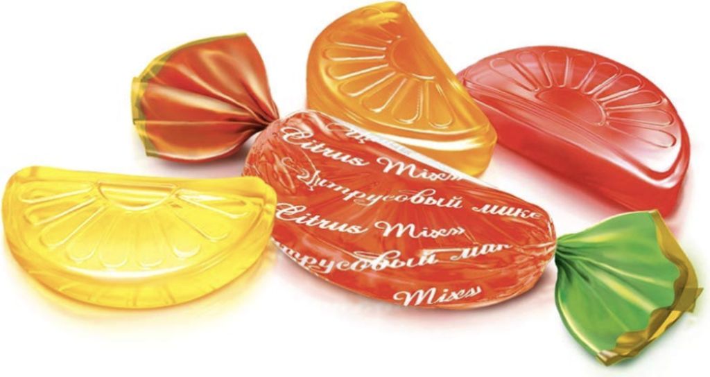 Tvrdá karamelová zmes Citrusová zmes 1kg Roshen Obrázok produktu 