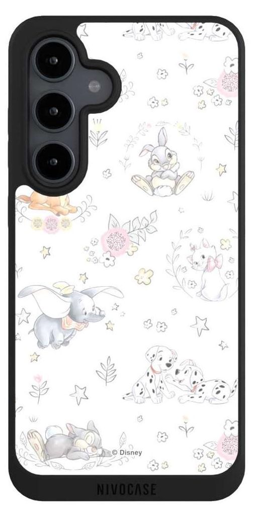 NIVOCASE Handyhülle für Samsung Galaxy S24 FE 5G Hülle NIVOpure Case Schwarz Bambi Disney Dumbo