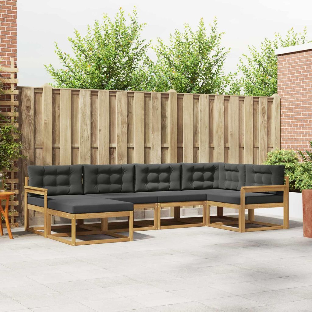 Möbel Outdoor-Sofagarnitur 5 pcs Weiß und Anthrazit PolyesterGartensofas - Gartensofas c2722