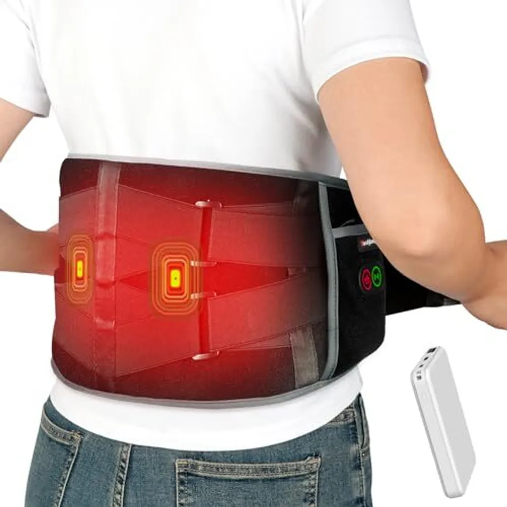Comfytemp Cintura Riscaldante Lombare Wireless con Massaggio 25Wh