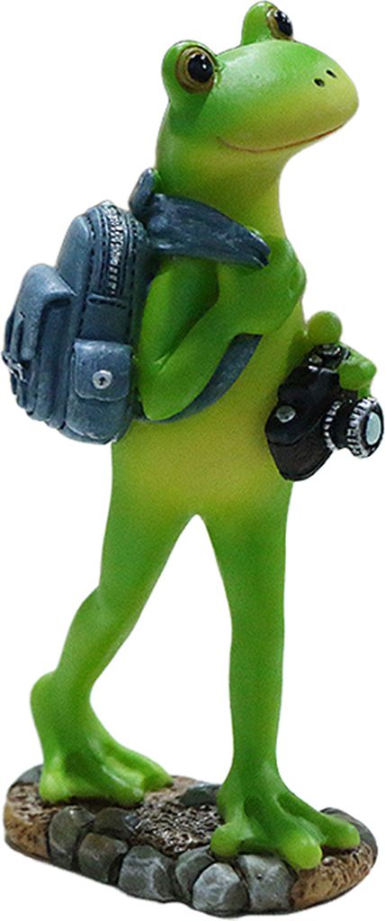 Froschfigur aus Kunstharz, Pflanzgefäß, Dekoration, Froschstatue, Gartendekoration für draußen, Froschskulptur für Terrasse, Hof, Feengarten, ...