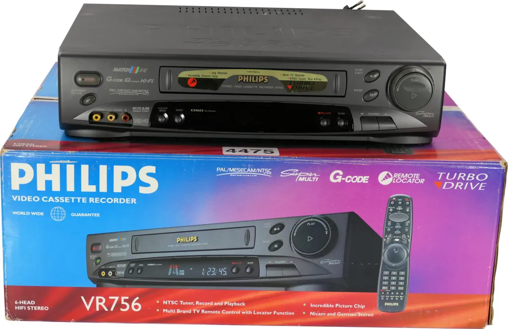 Enregistreur VHS Philips VR756 Multi-format compatible PAL SECAM NTSC