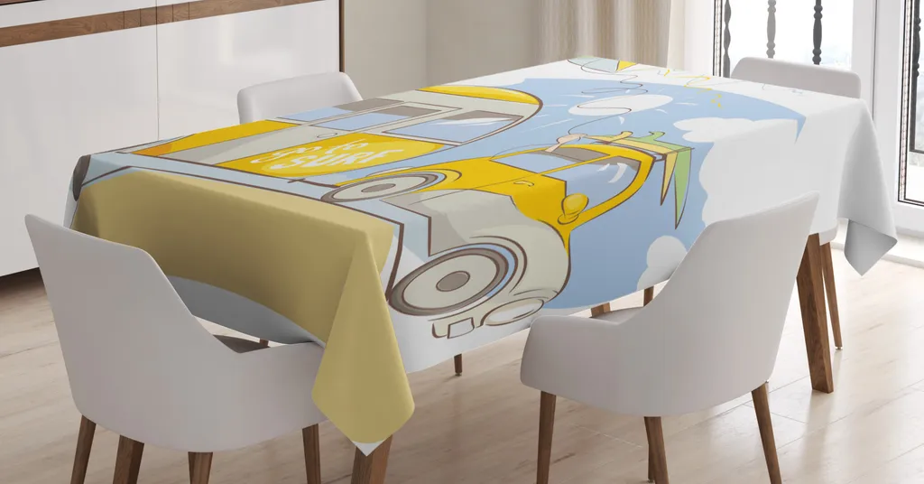 Tovaglia per Bambini ABAKUHAUS Lavabile 140x170 cm - No Scolorimento