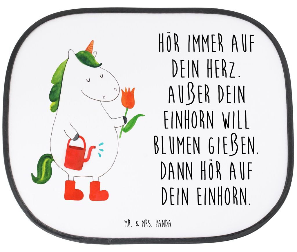 Mr. & Mrs. Panda Sonnenschutz Auto Einhorn Gärtner - Weiß - Geschenk, Sonnenblende, Unicorn, Fürs, Autosonnenschutz, Stiefel, Einhörner, für A...