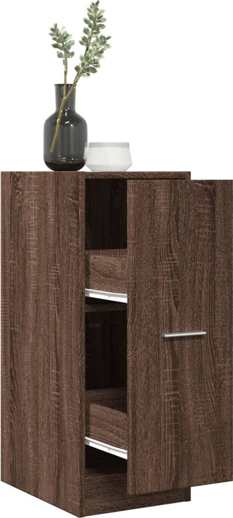 HOMMIE Apothekerschrank Braun Eichen-Optik 30x41x77,5cm Holzwerkstoff DE182128 - Kommoden