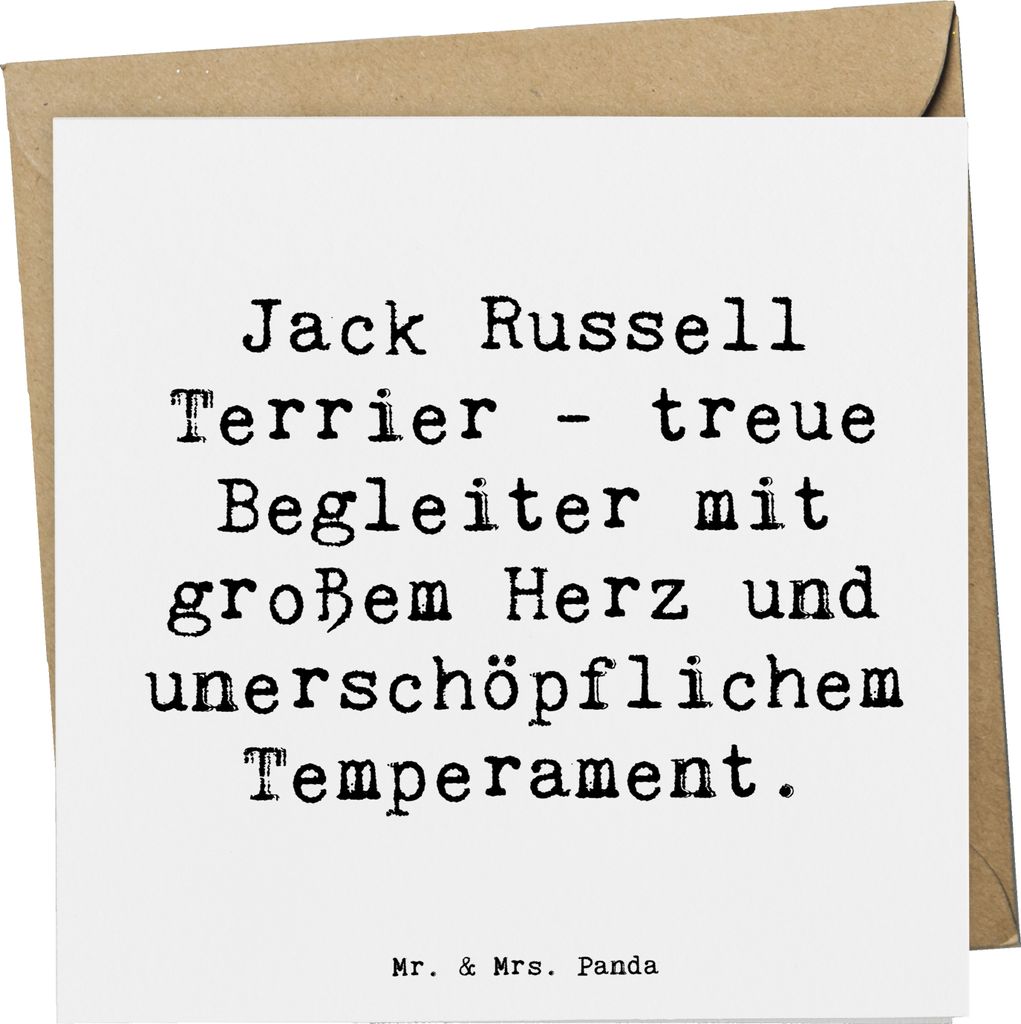 Mr. & Mrs. Panda doppelkarte Spruch Jack Russell Terrier - Weiß - Geschenk, Hunderassen, Jagdhund, clever, Familienhund, Hunderasse, Lebensfreude,...