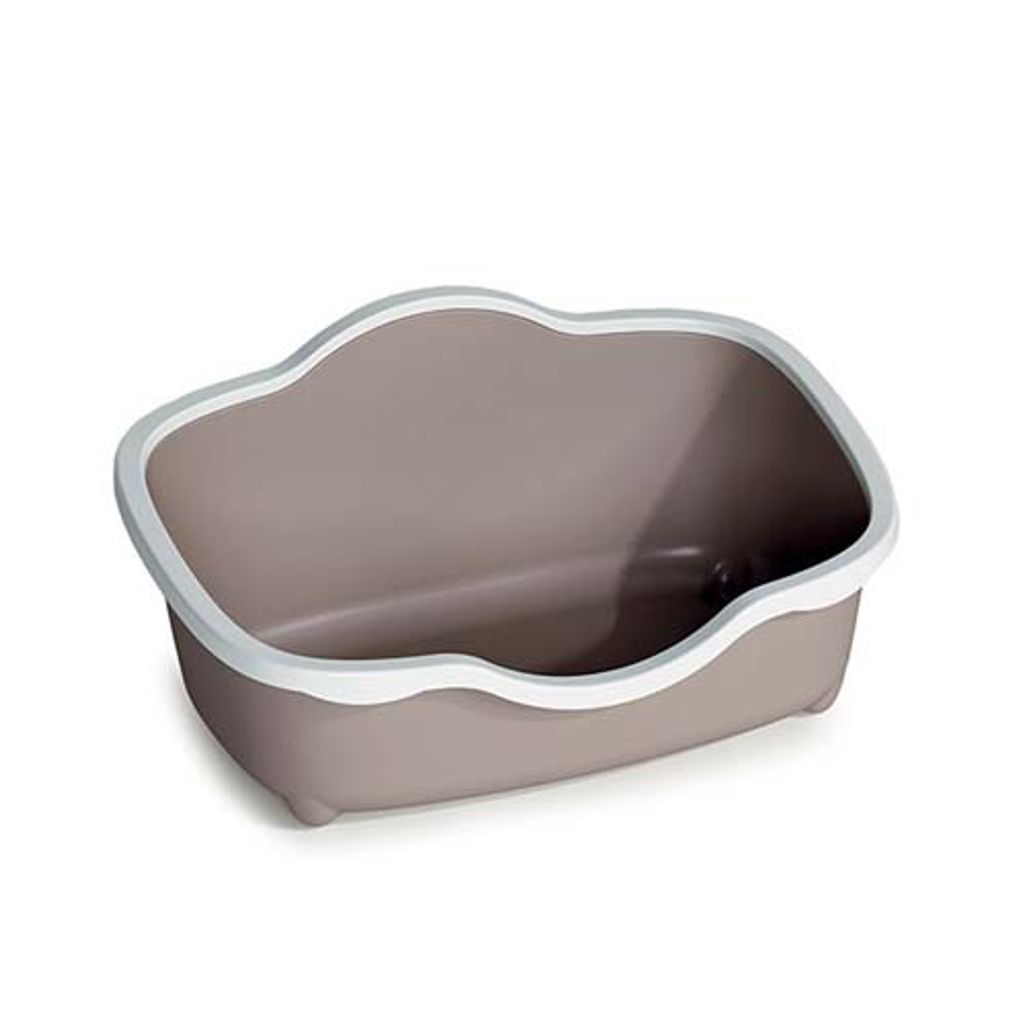 Katzentoilette Très Chic open 56x39x26cm, weiß/taupe Produktbild 