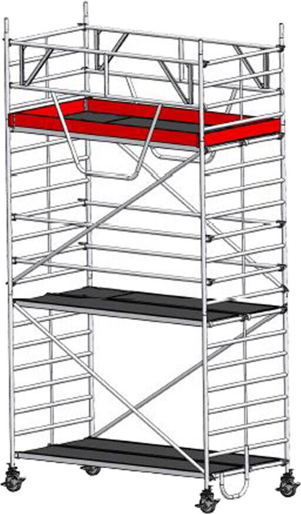 Euroline Gerüst 9517 mit Sicherheitsaufbau und Auslegern 6,35m AH