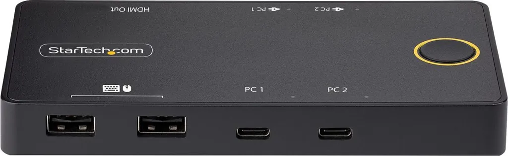 Switch KVM USB-C pour double moniteur HDMI et recharge PC 100W