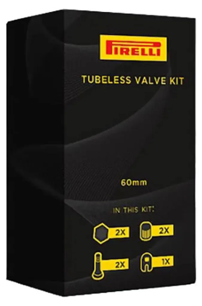 Valves de vélo étanches Pirelli Tubeless 60 mm avec obus démontable