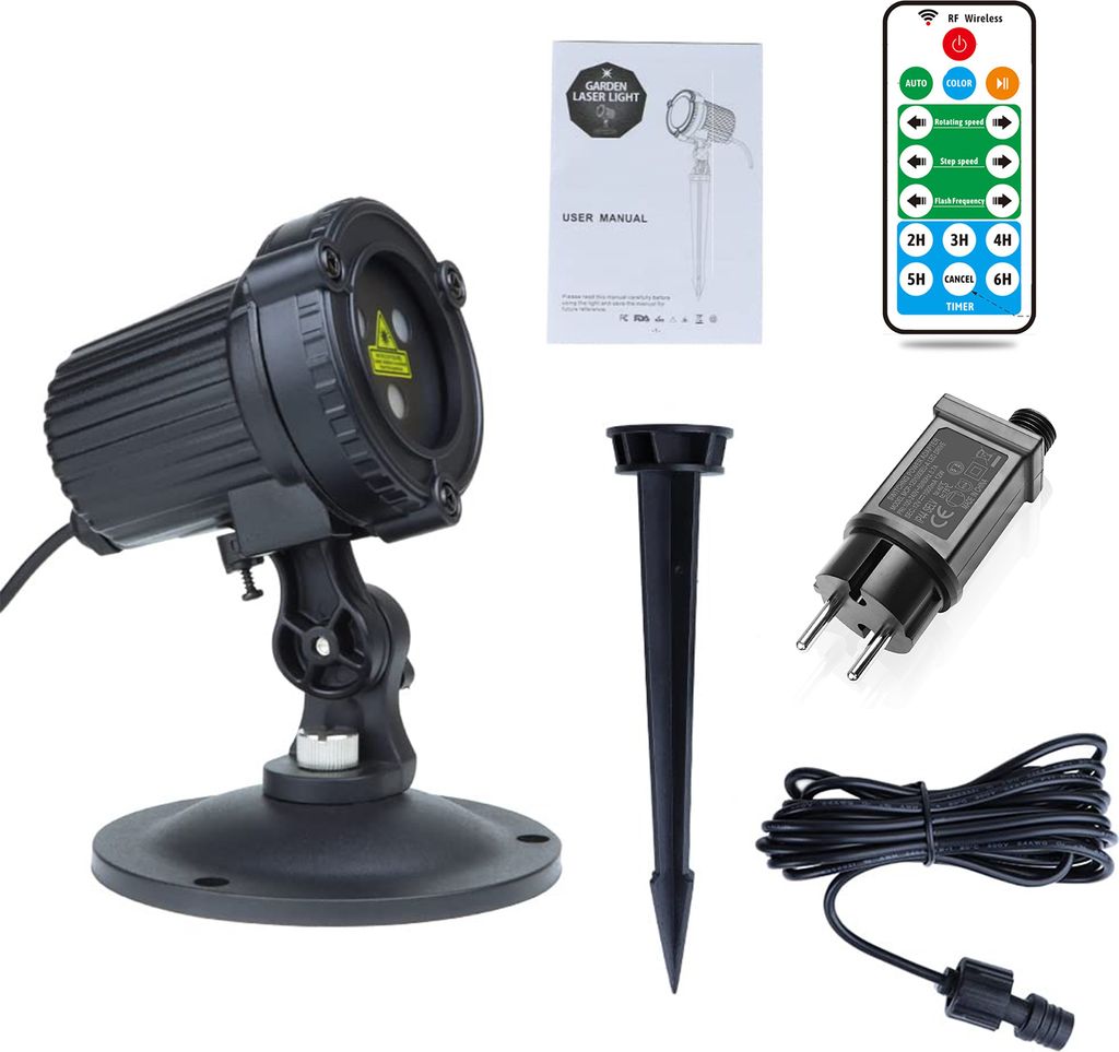 LED projekční lampa venkovní vnitřní IP65, RGB laserový Obrázek produktu 