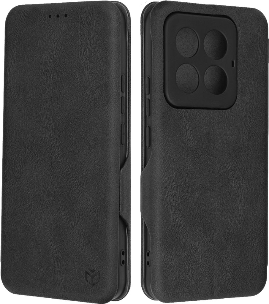 Techsuit Safe+ Book Wallet Klapphülle für Xiaomi 14 Pro - Schwarz
