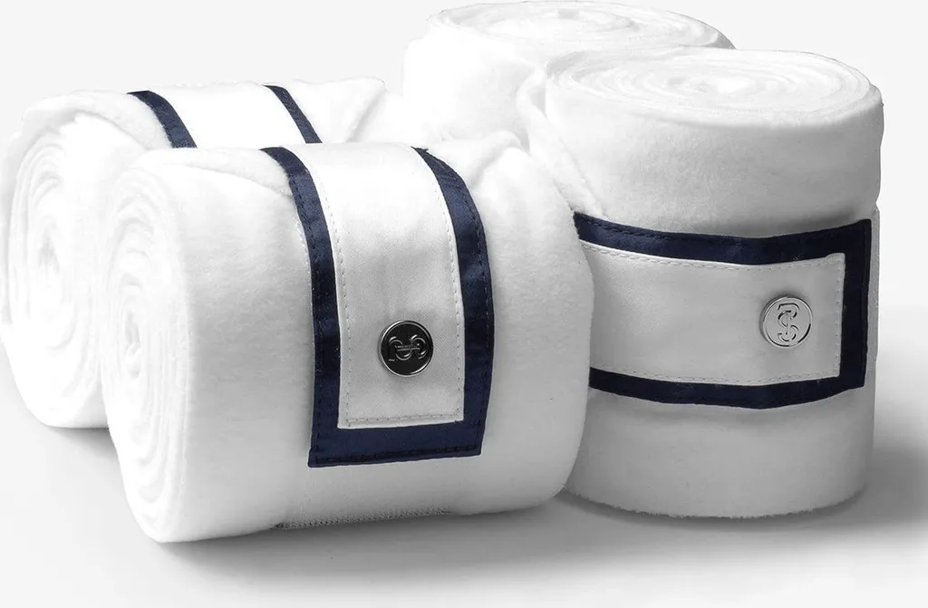 Bandages de dressage PS of Sweden Signature FS 2023 blanc pour cheval
