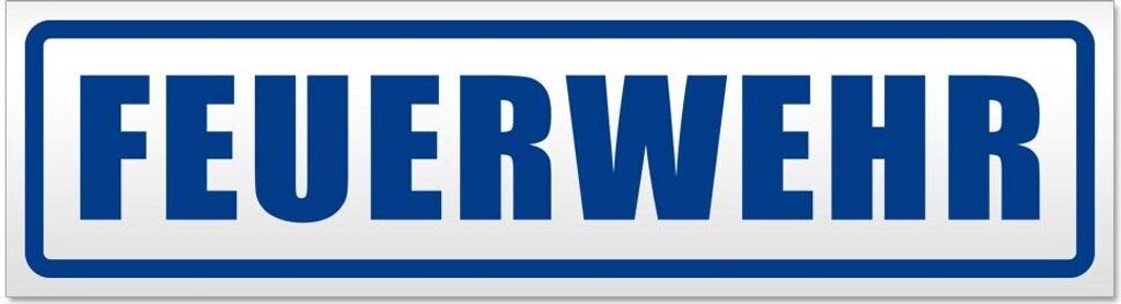 Kiwistar Feuerwehr 1 Magnetschild Schild magnetisch - 30cm Verkehrsblau - Magnetfolie für Auto PKW Kfz