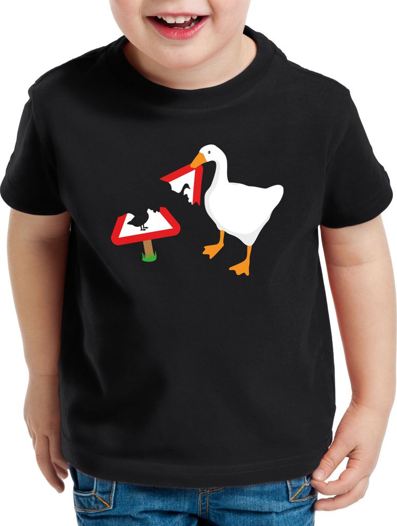 style3 Gänse Panik Kinder T-Shirt gans videospiel