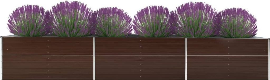 vidaXL Letto da giardino rialzato in acciaio zincato Immagine del prodotto 