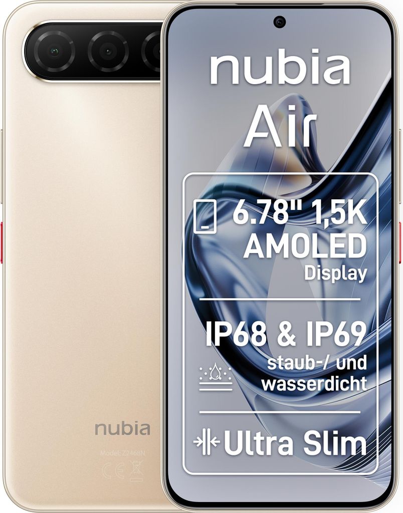 Nubia Air / 8GB / 256GB / Gold Produktbild 