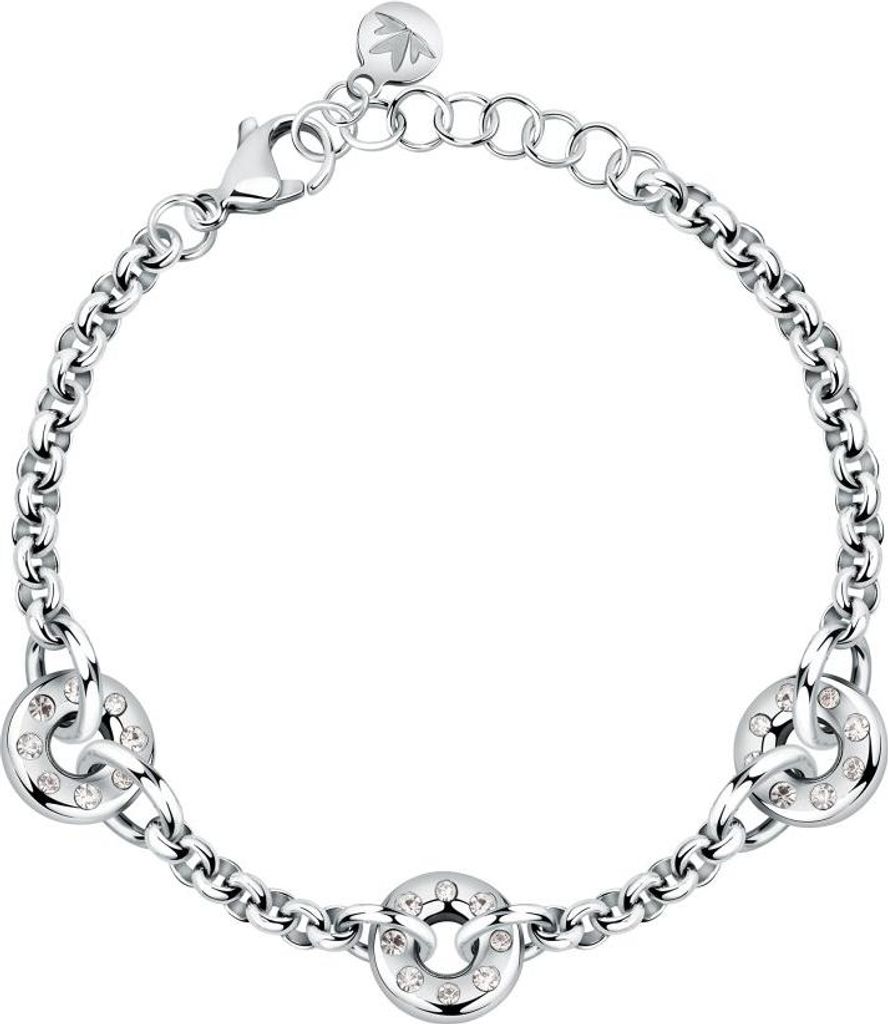 Elegant steel bracelet with Bagliori SAVO10 crystals