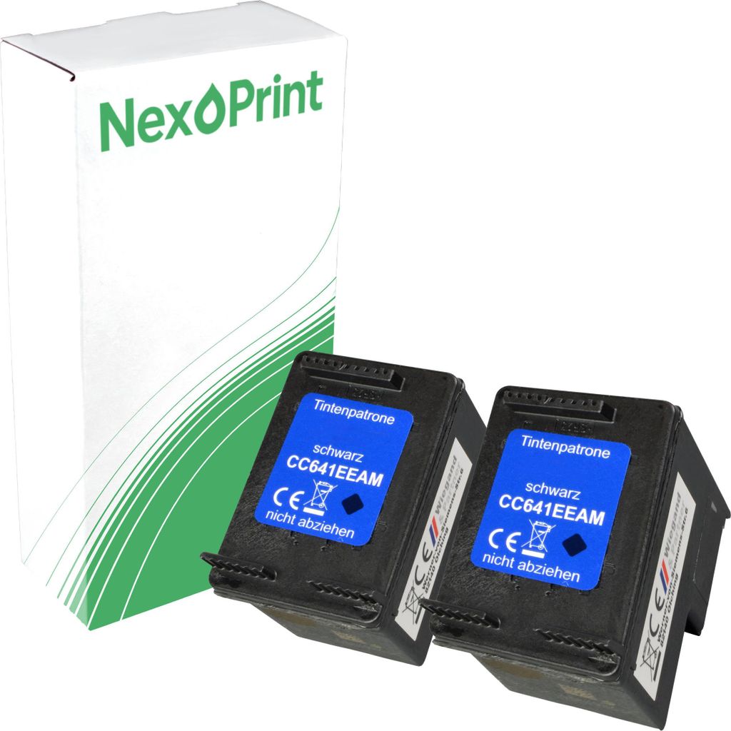 NexoPrint D8J43AE 300XL Doppelpack schwarz Druckerpatronen kompatibel zu HP DeskJet D 5560 DeskJet D 5563 DeskJet D 5568 ca. 2000 Seiten