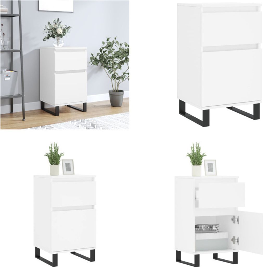 vidaXL Sideboard Weiß 40x35x70 cm Holzwerkstoff - Sideboard - Sideboards - Kommode - Anrichte