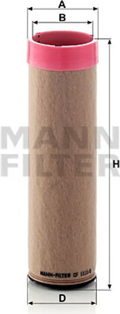 Filtre à air MANN-FILTER CF 1111/2 d'origine pour engins et tracteurs