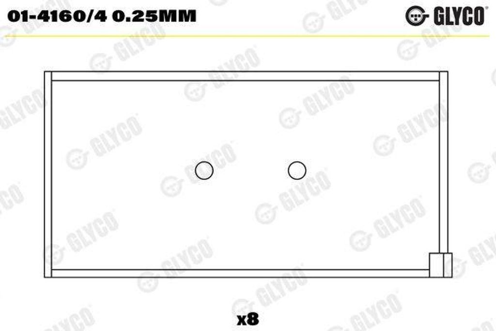 GLYCO 01-4160/4 0.25mm Pleuellager für FIAT BRAVO I (182) BRAVA (182) MAREA Weekend (185) MAREA (185) für ALFA ROMEO 145 (930) für LANCIA Y (840A)